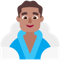Man in Steamy Room- Medium Skin Tone emoji on Microsoft